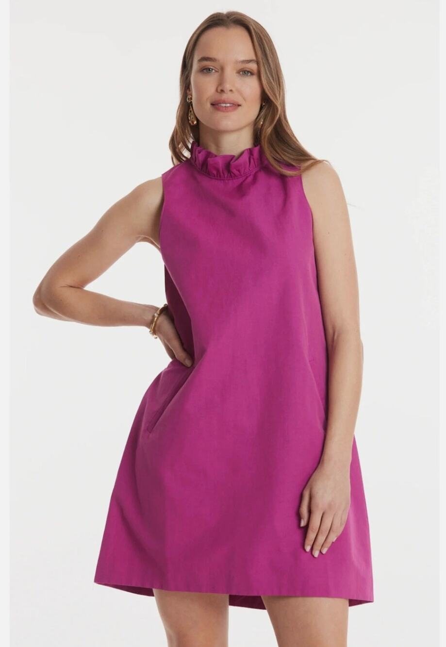 Tyler Boe Womens M Purple Stella Bow Back Mini Linen Dress NWT Lightweight